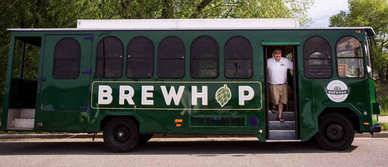 Catch a ride on the BrewHop Trolley Shoes & Brews